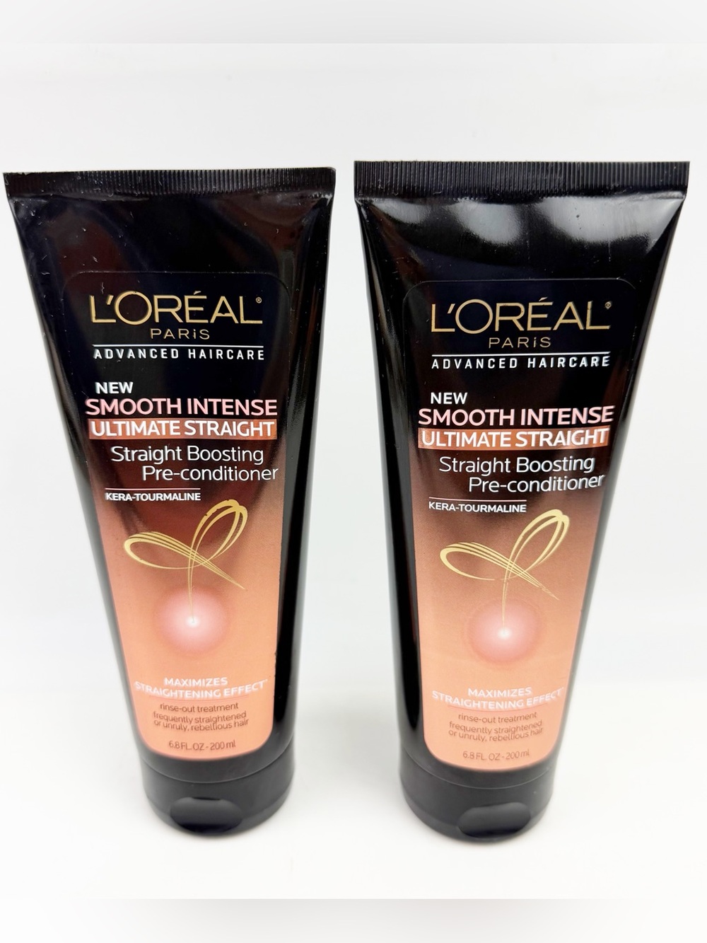 TWO L'Oreal Smooth Intense Ultimate Straight Boosting Pre Conditioner Straight